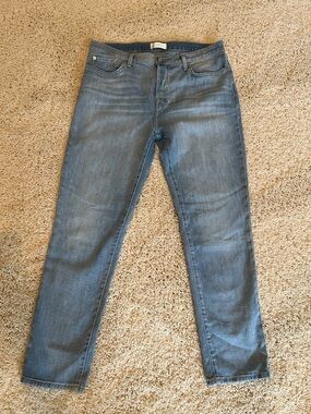 7 For All Mankind Women's Straight Leg Jeans in Faded Blue